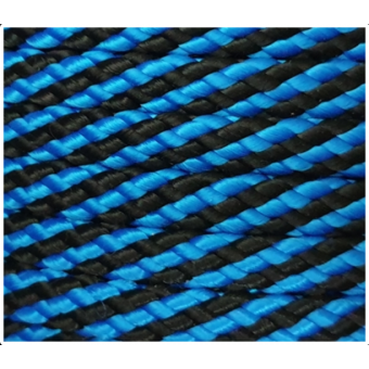 PPM touw 8 mm blauw/zwart streep